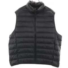 美品 UNIQLO ユニクロ ウルトラライト ダウンベスト 4XL ブラック 収納袋付き ビッグサイズ メンズ 古着