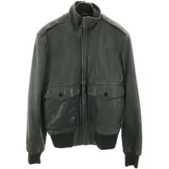 Banana Republic バナナリパブリック 羊革 レザージャケット S グリーン系 ブルゾン メンズ 古着