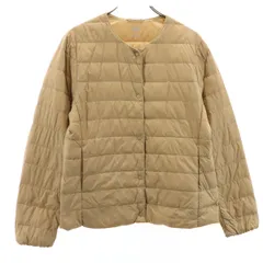 UNIQLO ユニクロ ウルトラライトダウンジャケット L ベージュ 収納袋付き レディース 古着
