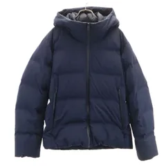 UNIQLO ユニクロ シームレス ダウンパーカー L ネイビー 3Dカット メンズ 古着
