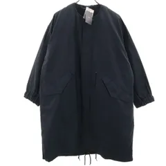 未使用 URBAN RESEARCH DOORS アーバンリサーチドアーズ 3WAY ノーカラー モッズコート M ネイビー ライナー付き レディース 古着