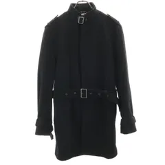 BURBERRY BLACK LABEL バーバリーブラックレーベル ウールコート M ブラック 三陽商会 メンズ 古着
