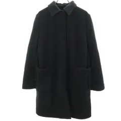 ARMANI JEANS アルマーニジーンズ 90s イタリア製 オールド ステンカラーコート 44 ブラック レディース 古着