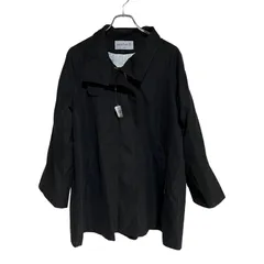 ZM1649 another S アナザーエス ステンカラーコート ミドル丈 Aライン アウター ブラック レディース F