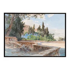 【A4サイズ（約21x30cm）】【bn-poster-4667】フレーム付き 世界の古い絵画 復刻 レトロポスター デジタルリマスター インテリア 作品 油絵 水彩画 おしゃれ  モダン シンプル