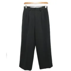 スピック&スパン Spick&Span 美品 スラックス ダブルクロスツータックパンツ ワイド ストレート グレー 24-030-200-8100-1-0 ■YHS5