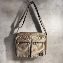 ✨PORTER ポーター タンカー ショルダーバッグ シルバー ビンテージ感 色落ち使用感あり 27×17×10.5 インク痕あり 味のある一点物✨