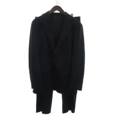 トップバリュー TOPVALU セットアップ スーツ テーラードジャケット スラックス 総裏 センターベント 2B 黒 ブラック 98AB6