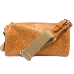 ヴィヴィアンウエストウッド Vivienne Westwood ショルダーバッグ 斜めがけ 筒型 オーブ レザー 茶 ブラウン 鞄