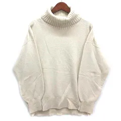 スピック&スパン Spick&Span ウール カシミヤ タートルネック プルオーバー ニット セーター 長袖 ホワイトベージュ F 21080200400030