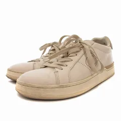 コーチ COACH ローカットスニーカー シューズ レザー パンチング 23.0cm ベージュ /FT