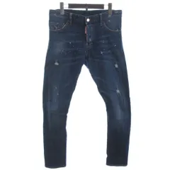 ディースクエアード DSQUARED2 Sexy Twist Jean デニムパンツ ジーンズ クラッシュ加工 インディゴブルー 48 L位 ■ECT