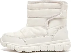 MAYCY スノーブーツ キッズ ウインターブーツ ベビー 女の子 男の子 スノーシューズ 子供 雪遊び アウトドア 冬用 靴 雪用 裏ボア 防水 防寒 滑り止め 軽量 (01ホワイト,  16.0 cm 2.5E)