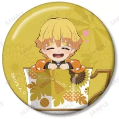 【中古】バッジ・ピンズ 我妻善逸 「鬼滅の刃 トレーディング みにきゃら ティーカップver. 缶バッジ」