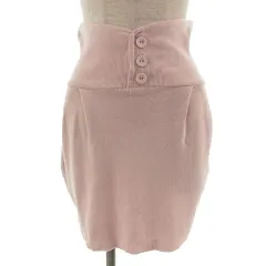 スナイデル snidel スカート ニット ミニ タイト アンゴラ混 ピンク F