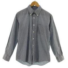 アーバンリサーチ ドアーズ URBAN RESEARCH DOORS シャツ 長袖 ボタンダウン ギンガムチェック ネイビー 紺 ホワイト 白 41