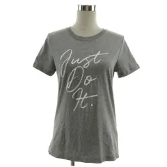 ナイキ NIKE Ｔシャツ 半袖 JUST DO IT プリント コットン グレー ホワイト 白 L