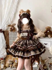 新年クリスマス用コスプレ衣装 キャラメルコ秋冬ウールチェック柄Lolitaドレ可愛いリボン付きフレア二段JSスイートヴィンテージロリータワンピース CCJS1202P259