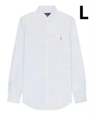 【新品】Polo Ralph Lauren 長袖 青白ストライプシャツ