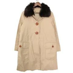 ADAM ET ROPE アダム エ ロペ 秋冬 リアル ファー着脱可★ ステンカラー ロング ライナー付き コート Sz.38 レディース