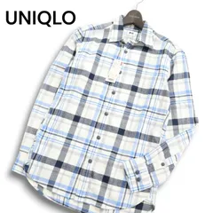【新品 未使用】 UNIQLO ユニクロ 秋冬★ 長袖 チェック フランネル シャツ Sz.S メンズ
