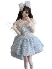 新年クリスマス用コスプレ衣装 【シュガーガール~ミレニアムレイレイ】ロリータドレスJSKサスペンダーワンピース CCJS1202P509