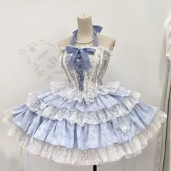 新年クリスマス用コスプレ衣装 ゴスロリロリータドレ水クリーム色ロリータセッ仮フリかわい撮影舞イベント CCJS1202P415