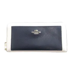 コーチ COACH F52756 長財布 ラウンドファスナー クロスグレイン ロゴ アイボリー /UO ■GY11