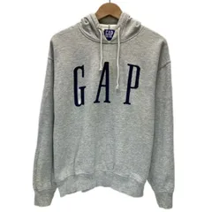 GAP　OLD GAP　パーカー　90s vintage　90年代　プルオーバー　フーディ　裏起毛　ブランドロゴ　プリント　古着