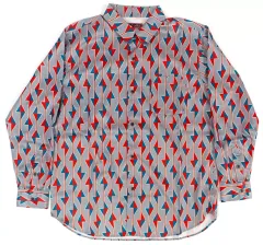 【中古】ポロシャツ・ワークシャツ 南雲の柄シャツ レッド×グリーン Mサイズ 「SAKAMOTO DAYS」