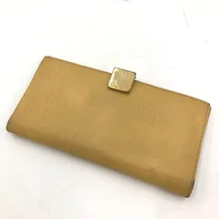 Tiffany ティファニー 長財布 2つ折り レザー ベージュ×ターコイズ 金具のサムネイル