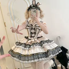 新年クリスマス用コスプレ衣装 日系ロリータ洋装 上品デザイン レースリボン付き 可愛いジャンパースカート コスプレ向け フリーサイズ CJS1205P402