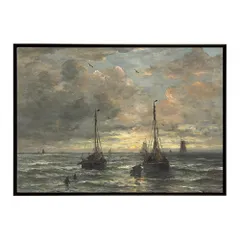 【A4サイズ（約21x30cm）】【bn-poster-4120】フレーム付き 世界の古い絵画 復刻 レトロポスター デジタルリマスター インテリア 作品 油絵 水彩画 おしゃれ  モダン シンプル