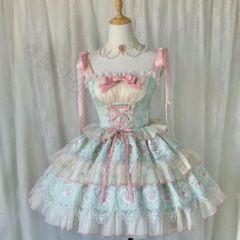 To Alice トゥアリス ロリータ 襟付き ワンピース グリーン 半袖 M