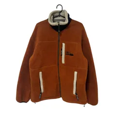 【一点物】FIRST DOWN ファーストダウン アウター フリースボアジャケット ブラウン×ベージュ Mサイズ B16