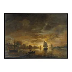 【A4サイズ（約21x30cm）】【bn-poster-4139】フレーム付き 世界の古い絵画 復刻 レトロポスター デジタルリマスター インテリア 作品 油絵 水彩画 おしゃれ  モダン シンプル