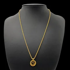 希少 Christian Dior クリスチャン ディオール CDロゴ エンブレム サークルロゴ ネックレス アクセサリー ゴールド ジュエリー ヴィンテージ