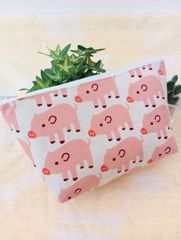 ファスナーポーチ(ブタちゃんピンク)
