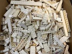 【送料無料！】レゴ　白　基本ブロック　約600g 大量　まとめ売り　0.6kg　ホワイト　詰め合わせ