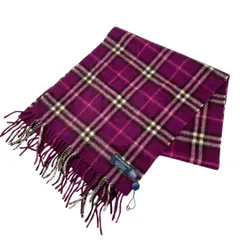 【人気レアカラー】BURBERRY LONDON バーバリー ロンドン マフラー ノバチェック カシミヤ100％ カシミア Purple パープル 紫 チェック柄 ストール レディース メンズ ユニセックス 高級 防寒 秋冬 ギフト 人気 定番 England