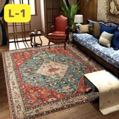 【公式】 ルナシェ * Lunache 40+*60 ペルシャ 絨毯 カーペット キリム ラグ マット 半畳 北欧風 おしゃれ 花柄 アンティーク ヴィンテージ テレワーク 40cm×60cm ジャスミンラグL