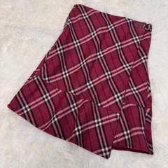 ✨Bランク　 BURBERRY BLUE LABEL　スカート　skirt　チェック柄　フレアスカート　ひざ下　ピンク　36　「14AP」