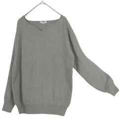 L【 DRESKIP / ドレスキップ 】 Vネックグレーニットトップス タイトグレー 伸縮性あり 長袖 秋冬 S853