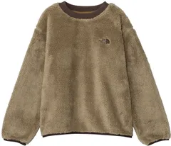 ザ・ノース・フェイス THE NORTH FACE アウトドア キッズ シェルパフリースクルー 子供服 長袖 トップス 軽量 保温 秋冬 両面起毛 キャンプ 外遊び おでかけ 通学 普段着 部屋着 刺繍ロゴ入り  NAJ72554 CK クラシックカーキ