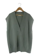 B&Y ユナイテッドアローズ BEAUTY&YOUTH ビューティー&ユース ニット ベスト 無地 Vネック ウール グリーン QQQ