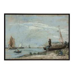 【A4サイズ（約21x30cm）】【bn-poster-5369】フレーム付き ポスター 名画 絵画 横 インテリア おしゃれ デジタルリマスター