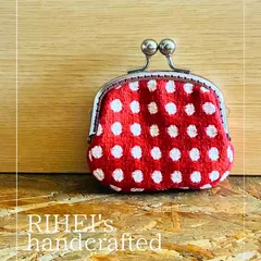 104 SALE！！ドットが可愛い❤︎がま口ポーチ（レッド）