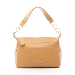 シャネル CHANEL ショルダーバッグ ココマーク ベージュ レザー ココマーク ショルダーバッグ レディース Used A