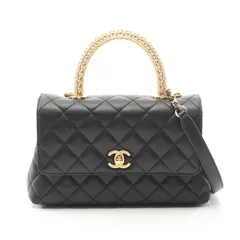 シャネル CHANEL ハンドバッグ ココハンドル フラップ マトラッセ ブラック ラムスキン(羊革) ココハンドル マトラッセ 2wayチェーンショルダー レディース