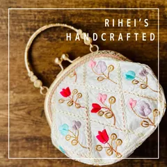 102 SALE！！インド刺繍　春のお花が可愛らしい❤︎がま口バック